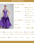 Water Drop Crystal Feather Ballroom  Dress Standard/Smooth