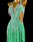 Crystalline Beaded&Fringe Latin Dress Latin/Rhythm