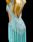 Crystalline Beaded&Fringe Latin Dress Latin/Rhythm