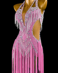 Crystalline Beaded&Fringe Latin Dress Latin/Rhythm