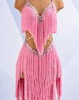Crystalline&Unique‑Cut Fringe Latin Dress Latin/Rhythm