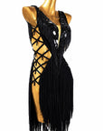 Crystalline Beaded Fringe Latin Dress Latin/Rhythm