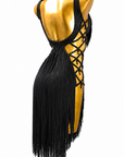 Crystalline Beaded Fringe Latin Dress Latin/Rhythm
