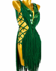 Crystalline Beaded Fringe Latin Dress Latin/Rhythm