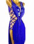 Crystalline Beaded Fringe Latin Dress Latin/Rhythm