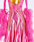 Crystalline shimmering metallic satin Smooth Dress Standard/Smooth