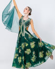 Crystalline Hand Embroidery Standard Dress Standard/Smooth
