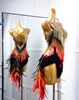 Paillette and Feather Crystalline Latin Dress Latin/Rhythm