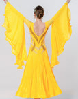 Pleated Skirt Crystallized Ballroom Dress Standard/Smooth