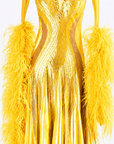 Crystalline shimmering metallic satin  Smooth Dress Standard/Smooth 