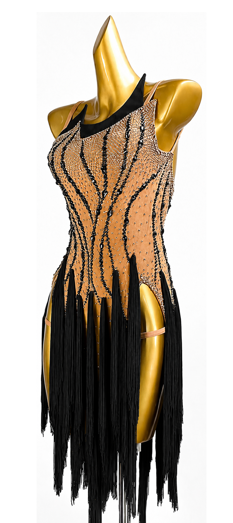 Crystalline Fringe&Rhinestones Latin Dress Latin/Rhythm 