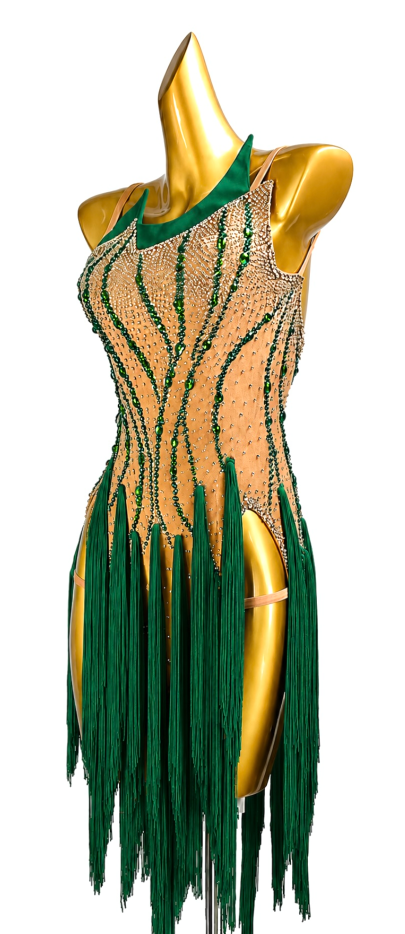 Crystalline Fringe&Rhinestones Latin Dress Latin/Rhythm 