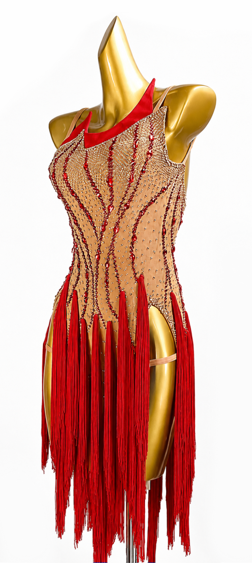 Crystalline Fringe&Rhinestones Latin Dress Latin/Rhythm 