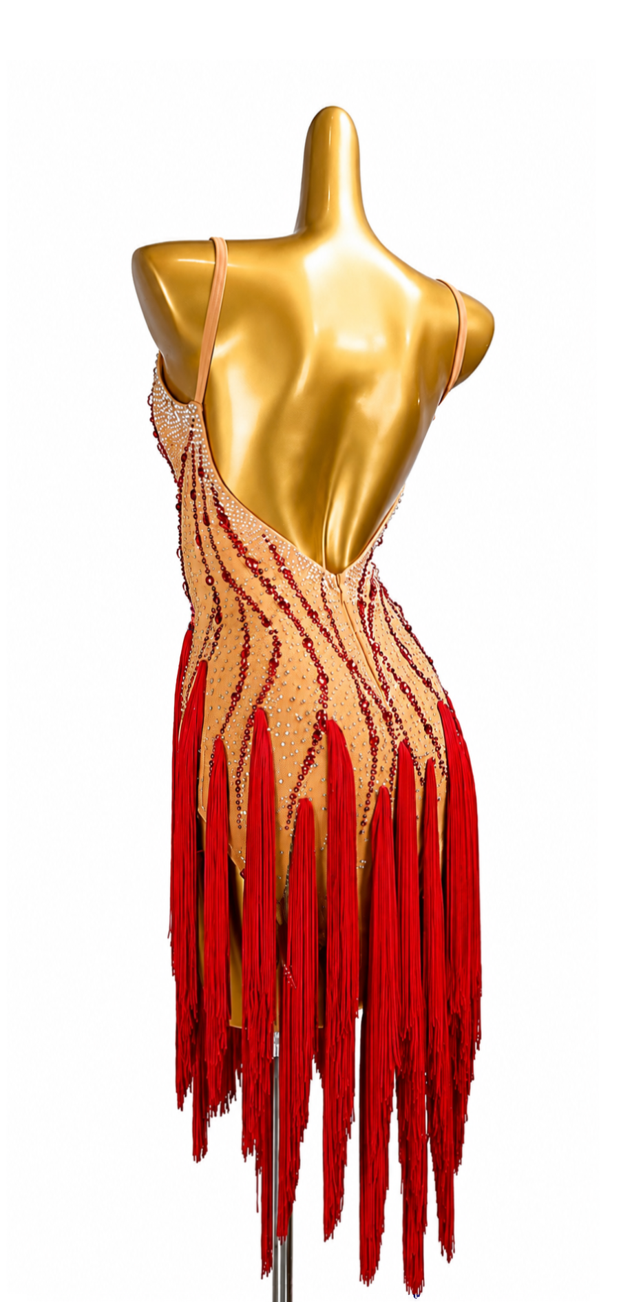 Crystalline Fringe&Rhinestones Latin Dress Latin/Rhythm 