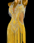 Crystalline Beaded&Fringe Latin Dress  Latin/Rhythm 