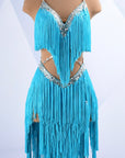 Crystalline&Unique‑Cut Fringe Latin Dress Latin/Rhythm 