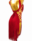 Crystalline Beaded Fringe Latin Dress Latin/Rhythm 