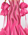 Crystalline Ostrich Feather Ballroom Dress Standard/Smooth 