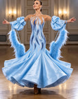 Crystalline Ostrich Feather Ballroom Dress Standard/Smooth 