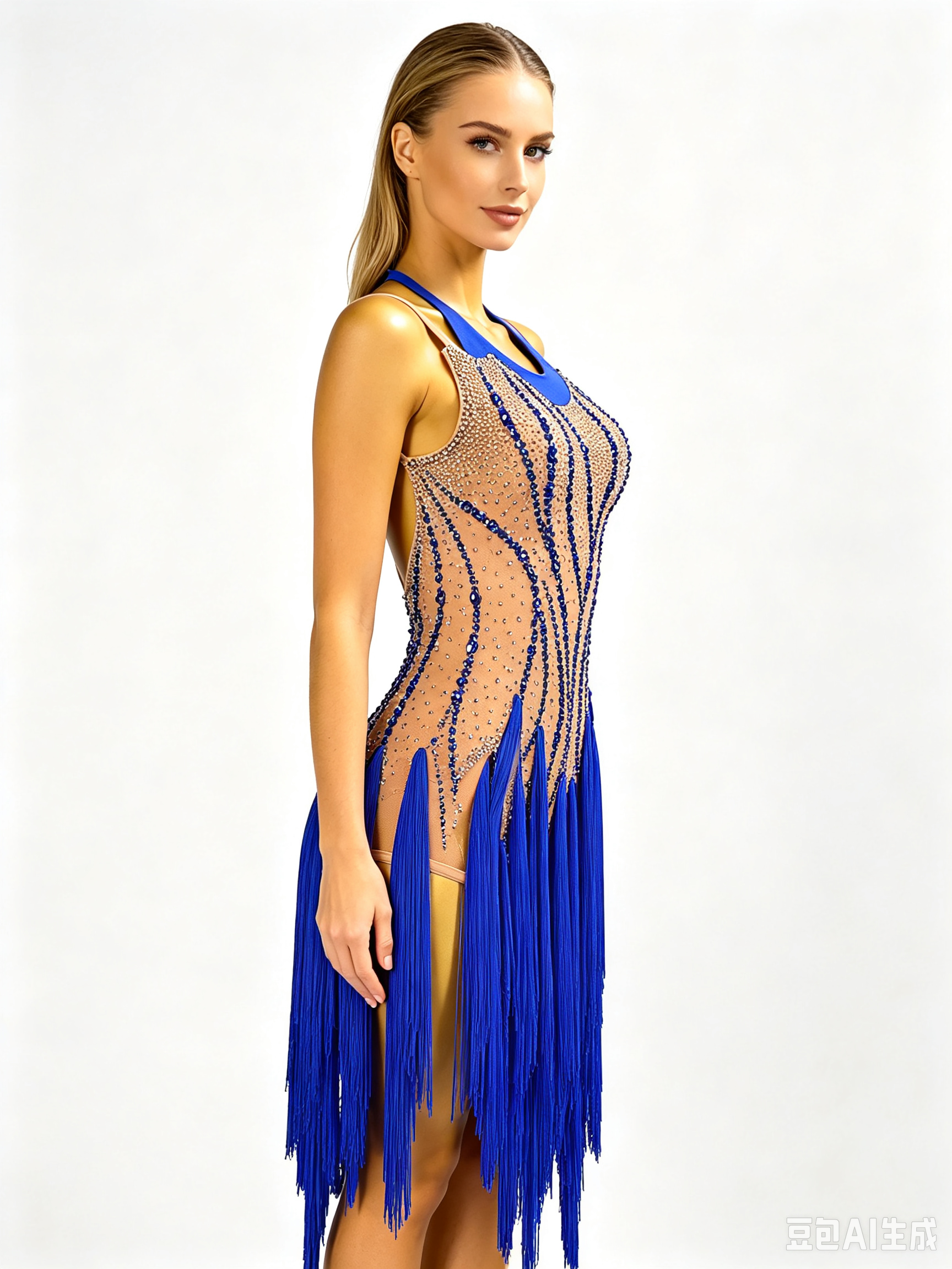 Crystalline Fringe&Rhinestones Latin Dress Latin/Rhythm 