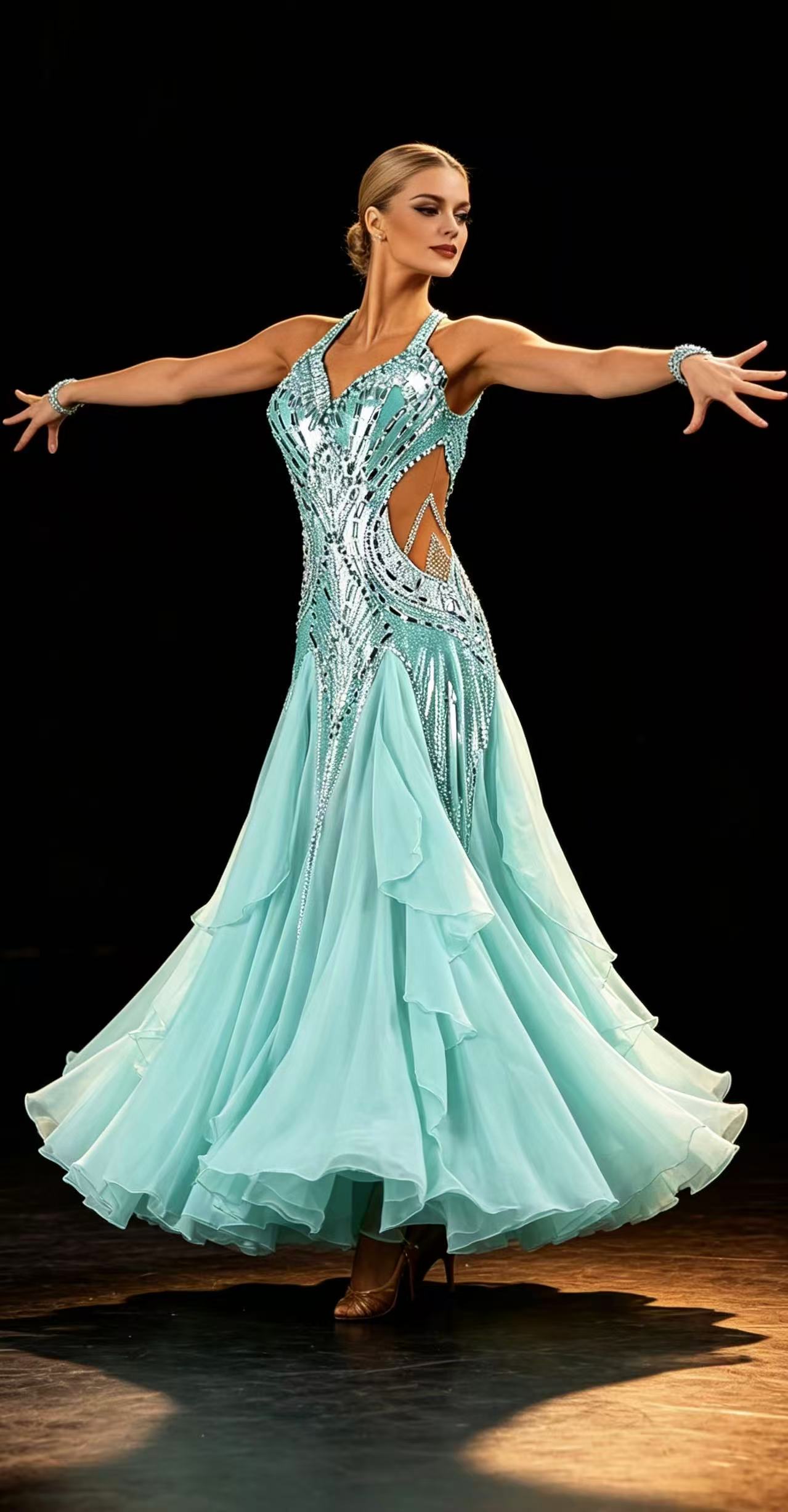 Crystalline shimmering metallic American Smooth Dress Standard/Smooth 