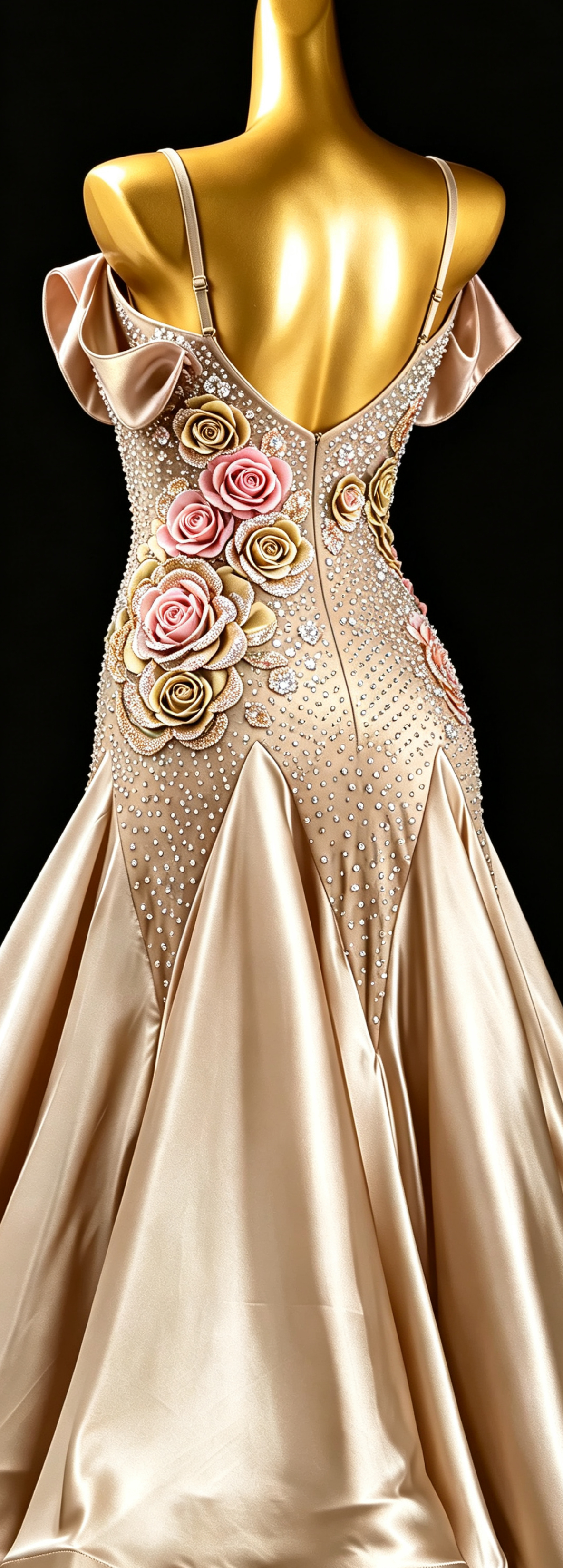 Crystalline Custom 3D Rose Rhinestone Florals Standard/Smooth 