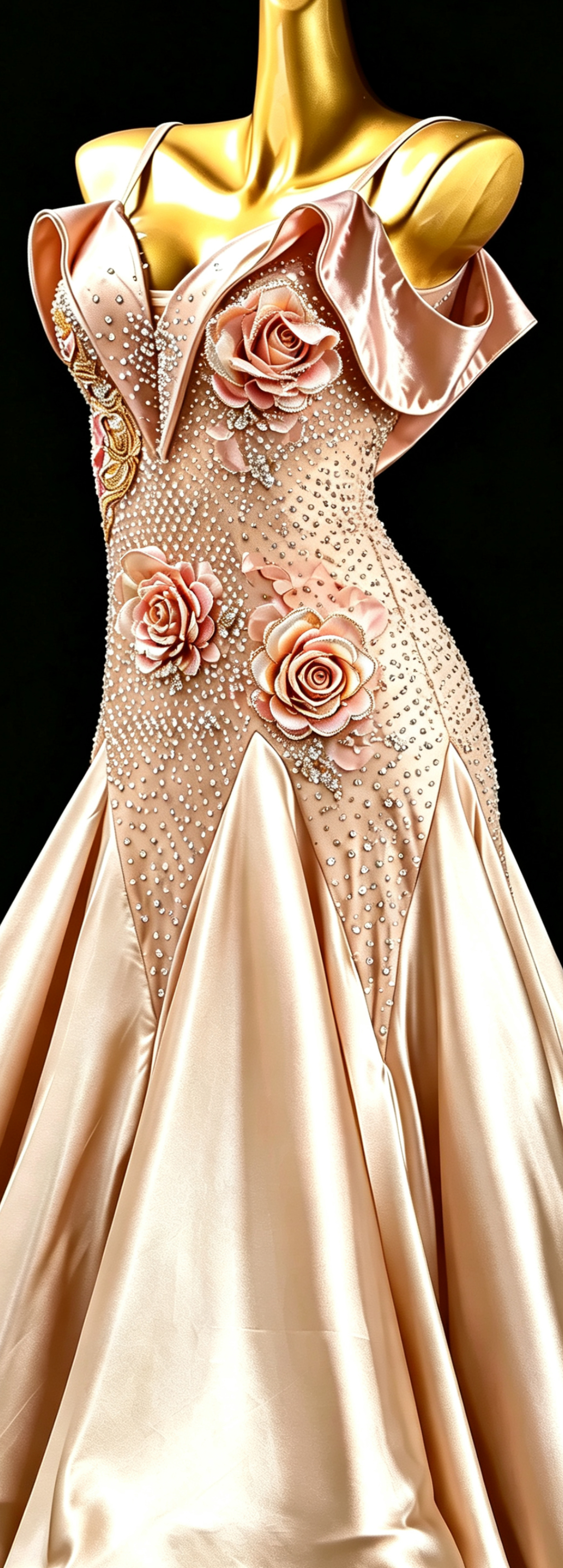 Crystalline Custom 3D Rose Rhinestone Florals Standard/Smooth 