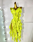 Crystalline Ruffled Lace  Smooth Dress Standard/Smooth 