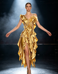 Crystalline Ruffled Lace  Smooth Dress Standard/Smooth 