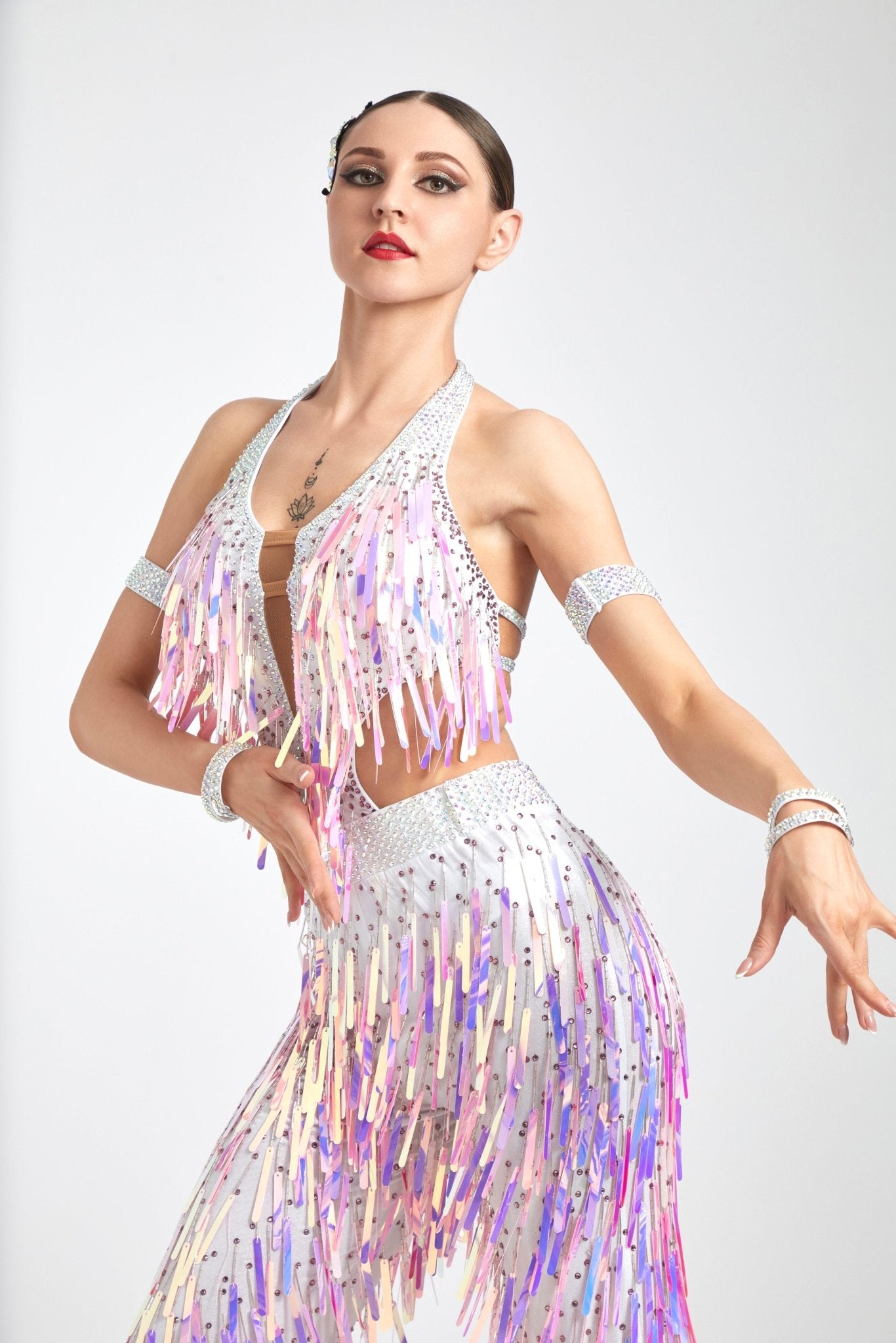 Acrylic Glitter Jumpsuit Latin Dress Latin/Rhythm 