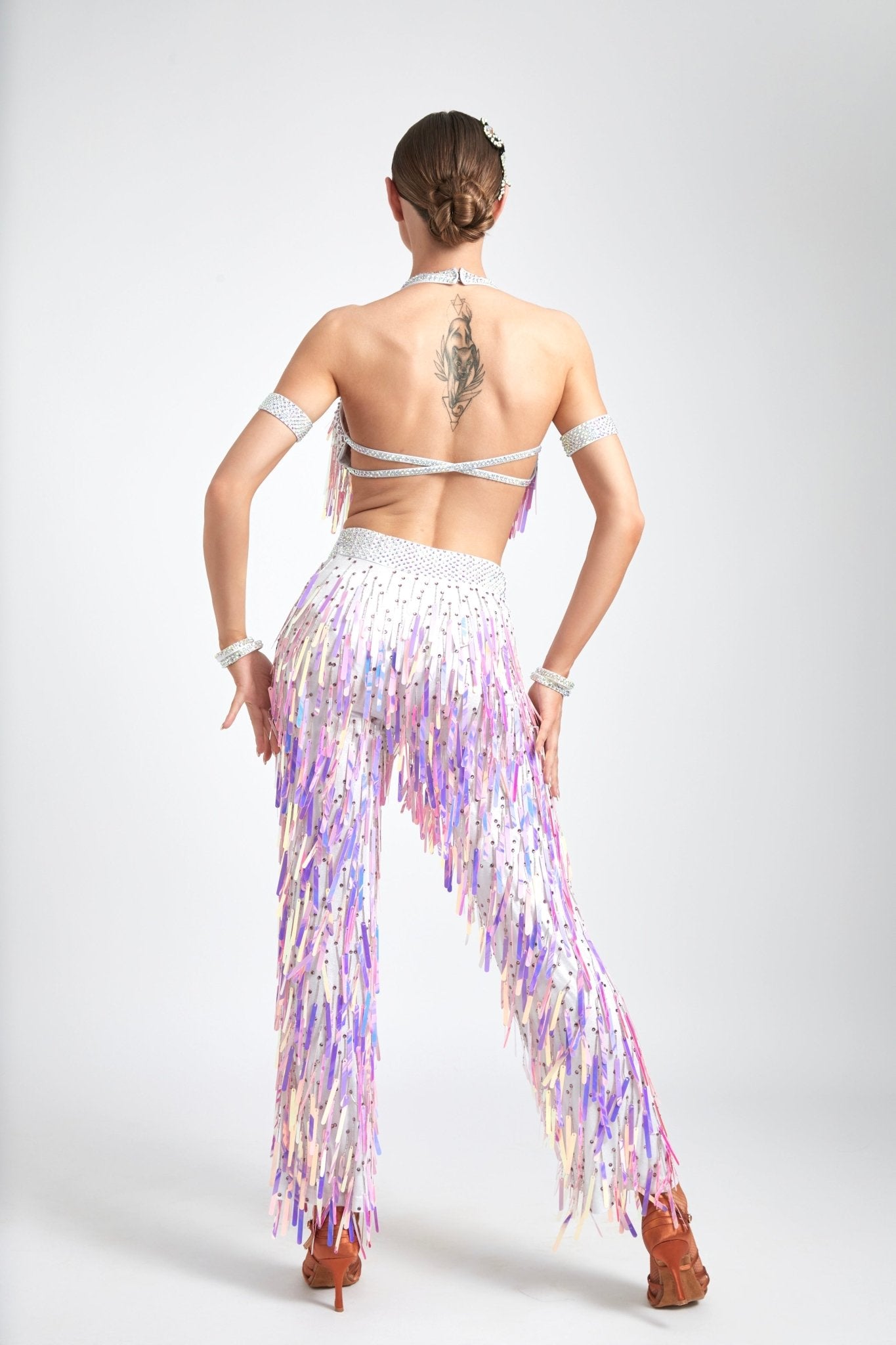 Acrylic Glitter Jumpsuit Latin Dress Latin/Rhythm 