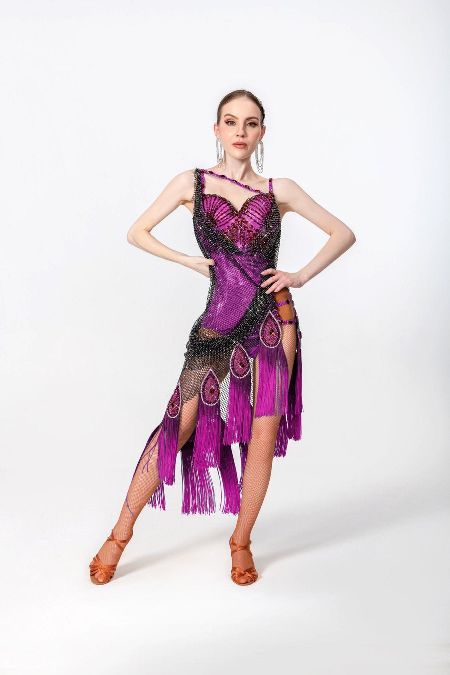 Crystal Peacock Latin Dress Latin/Rhythm # L5597