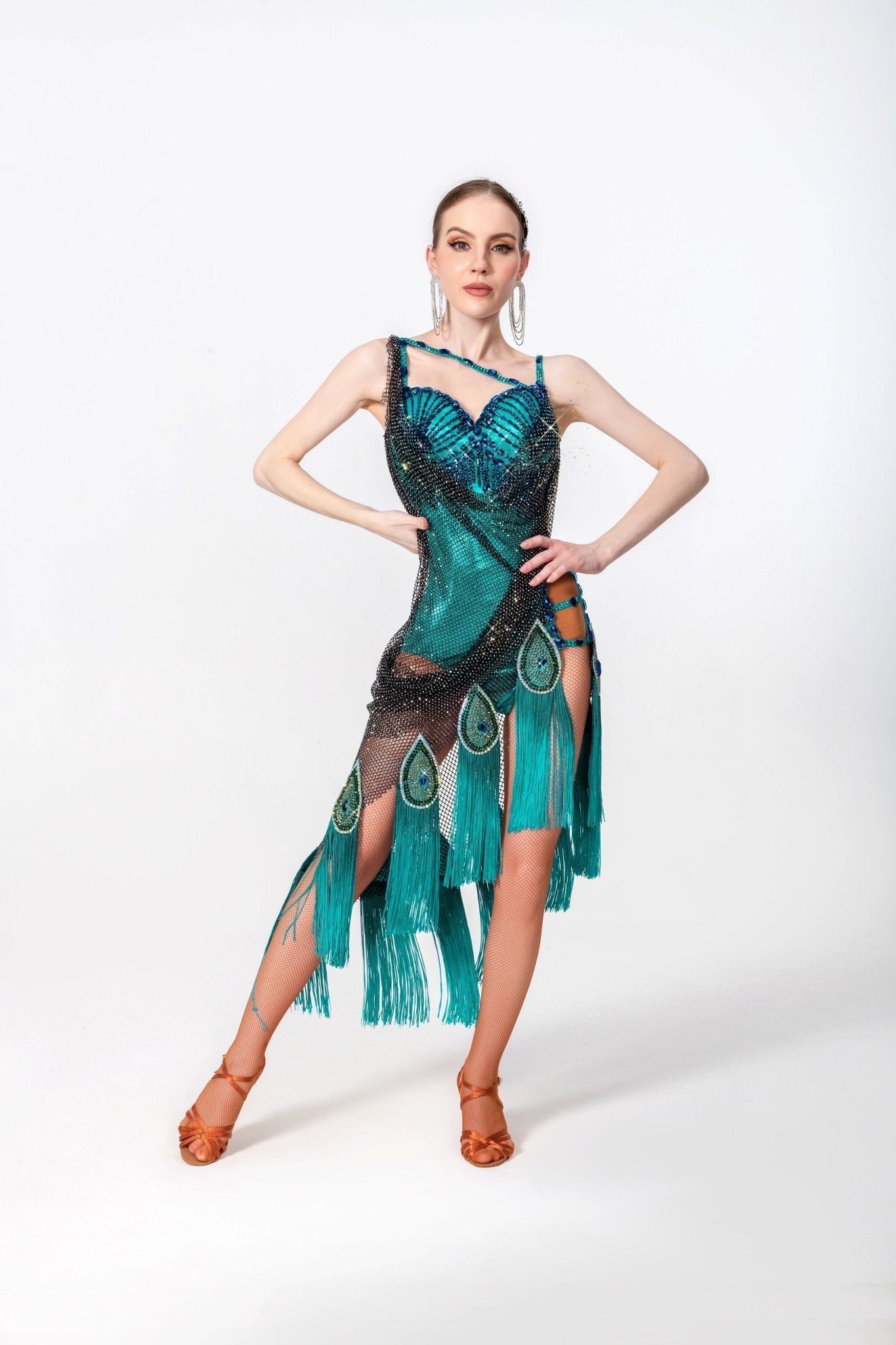 Crystal Peacock Latin Dress Latin/Rhythm 