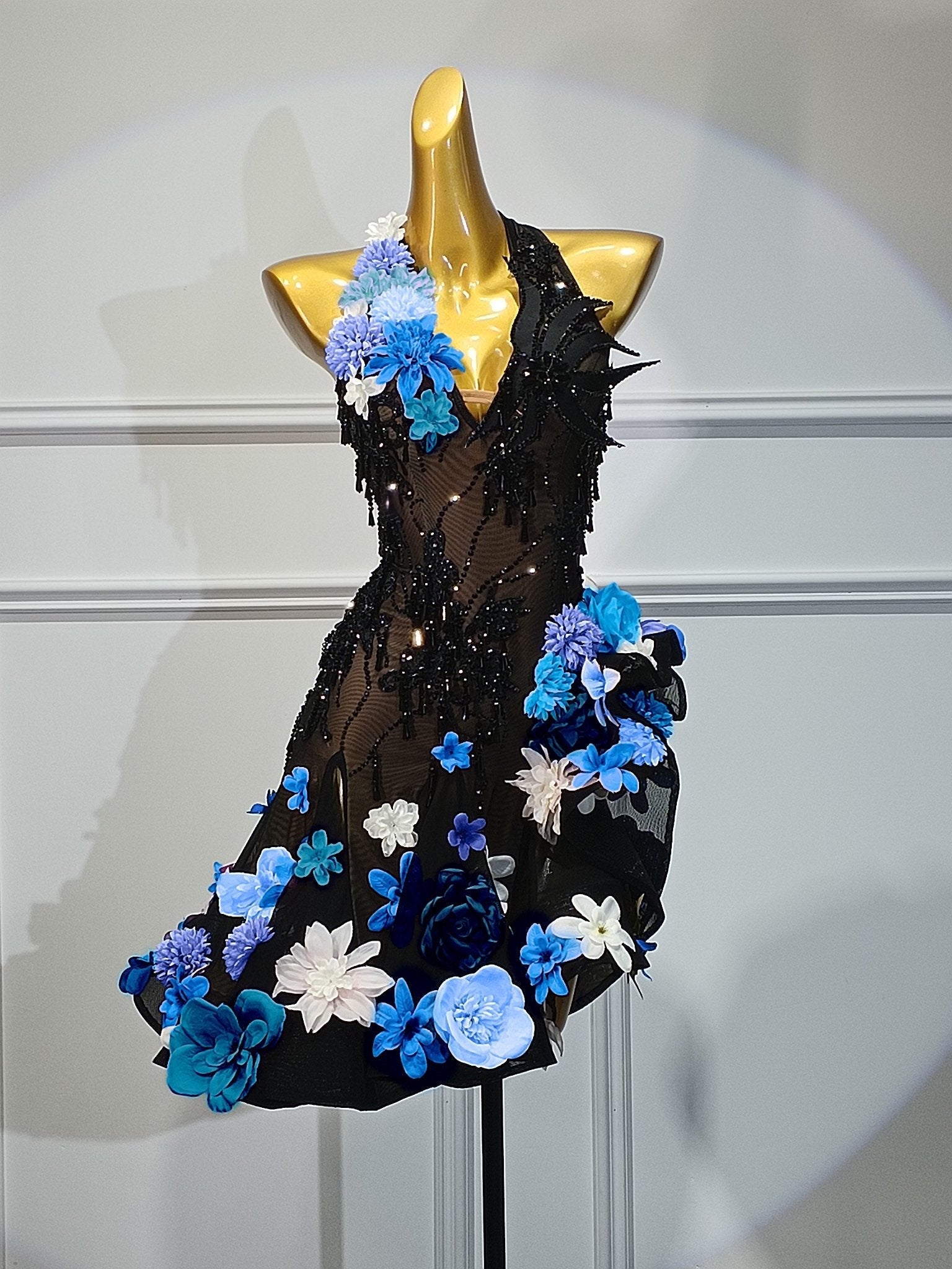 Crystalline 3D Flower Latin Dress Latin/Rhythm 