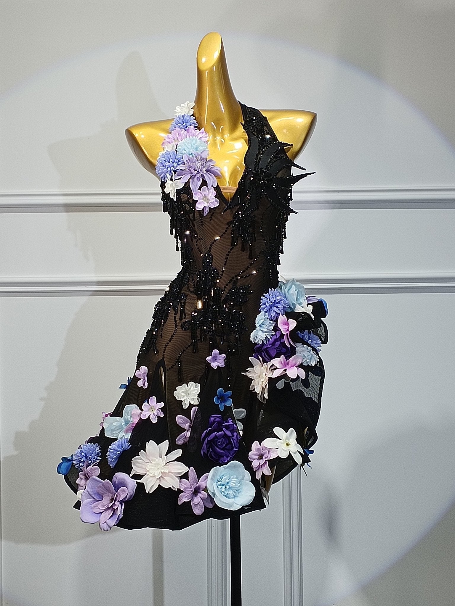 Crystalline 3D Flower Latin Dress Latin/Rhythm 