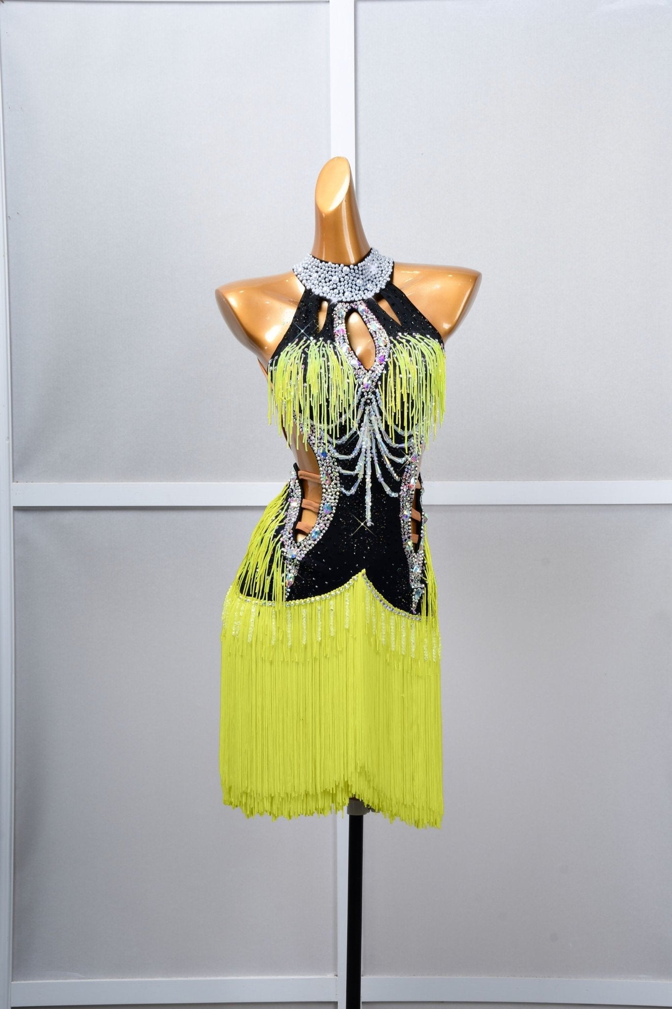 Crystalline Beaded Fringe Latin Dress Latin/Rhythm 