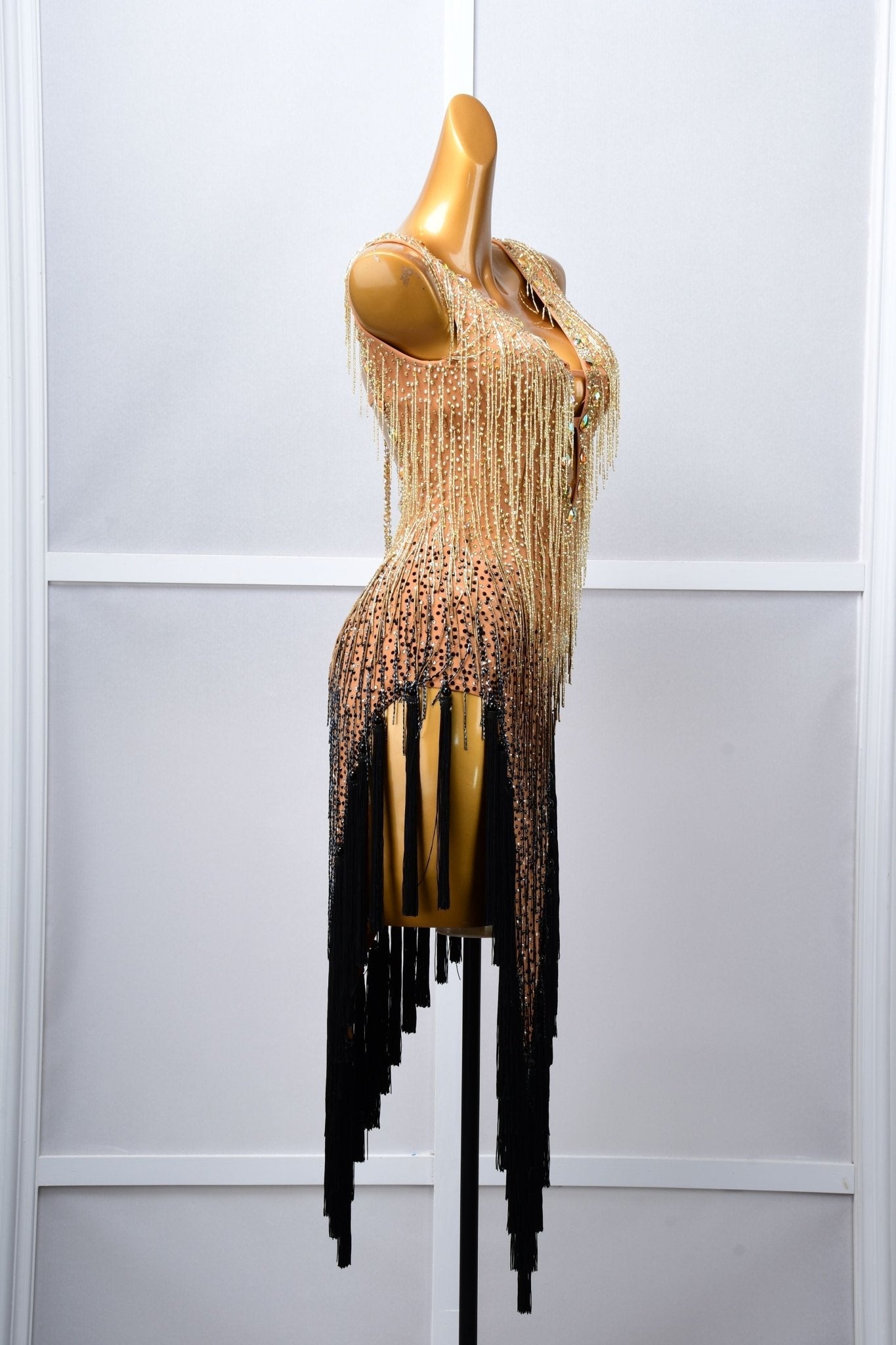 Crystalline Beaded Fringe Latin Dress Latin/Rhythm 