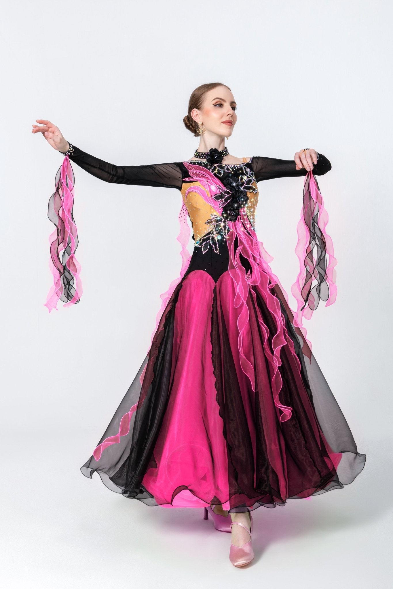 Crystalline Flower Crepes Ballroom Standard Dress Standard/Smooth 