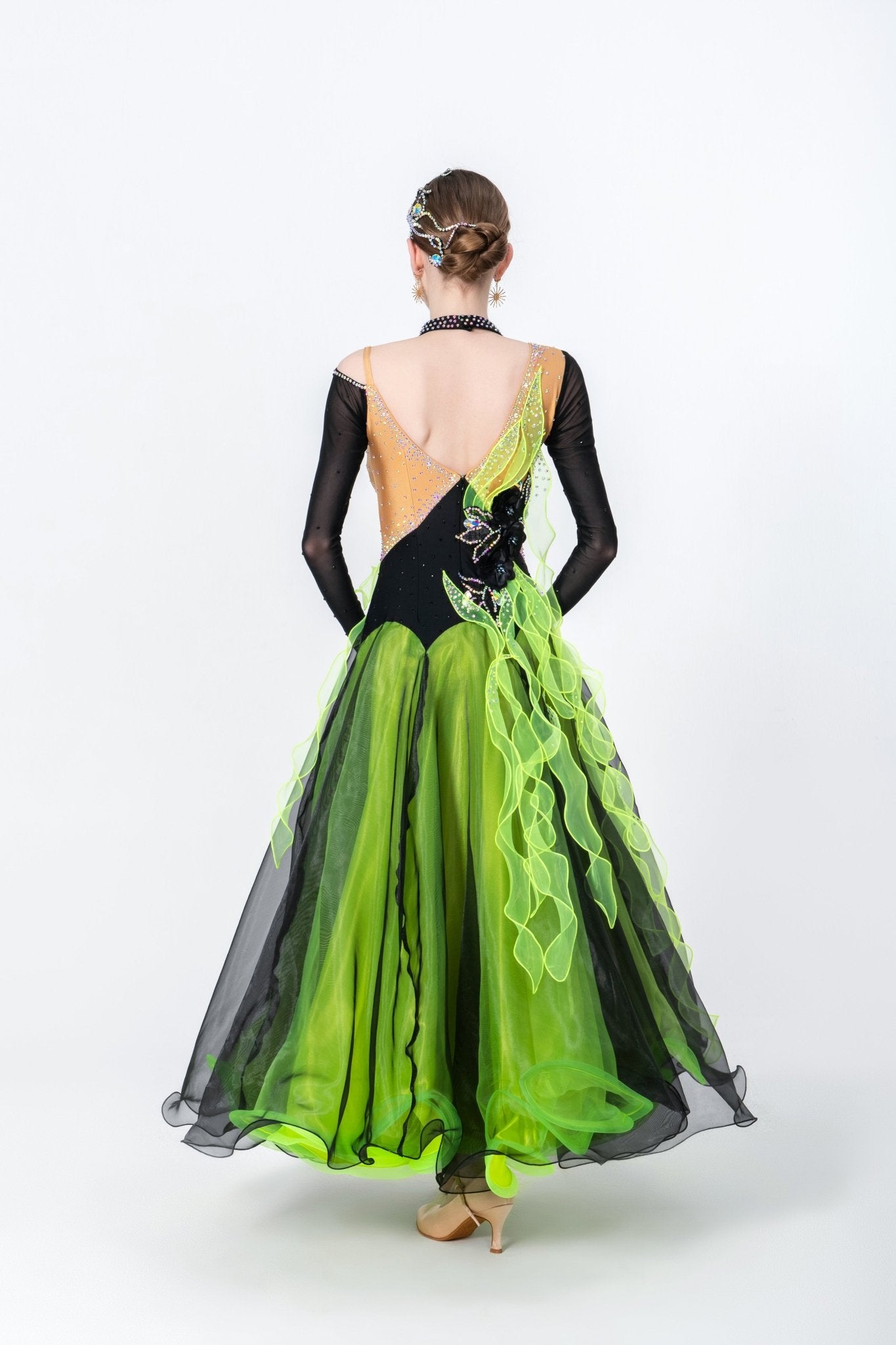 Crystalline Flower Crepes Ballroom Standard Dress Standard/Smooth 