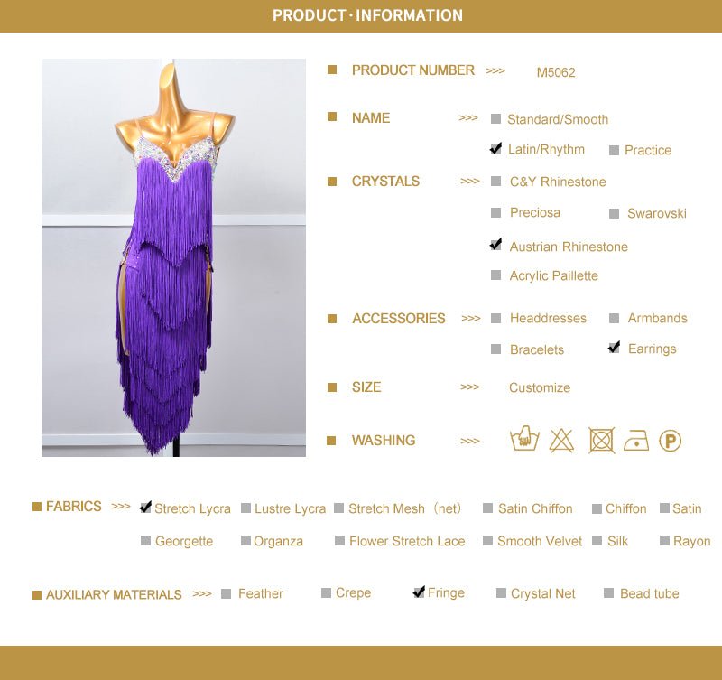 Crystalline Fringe Latin Dress Latin/Rhythm 