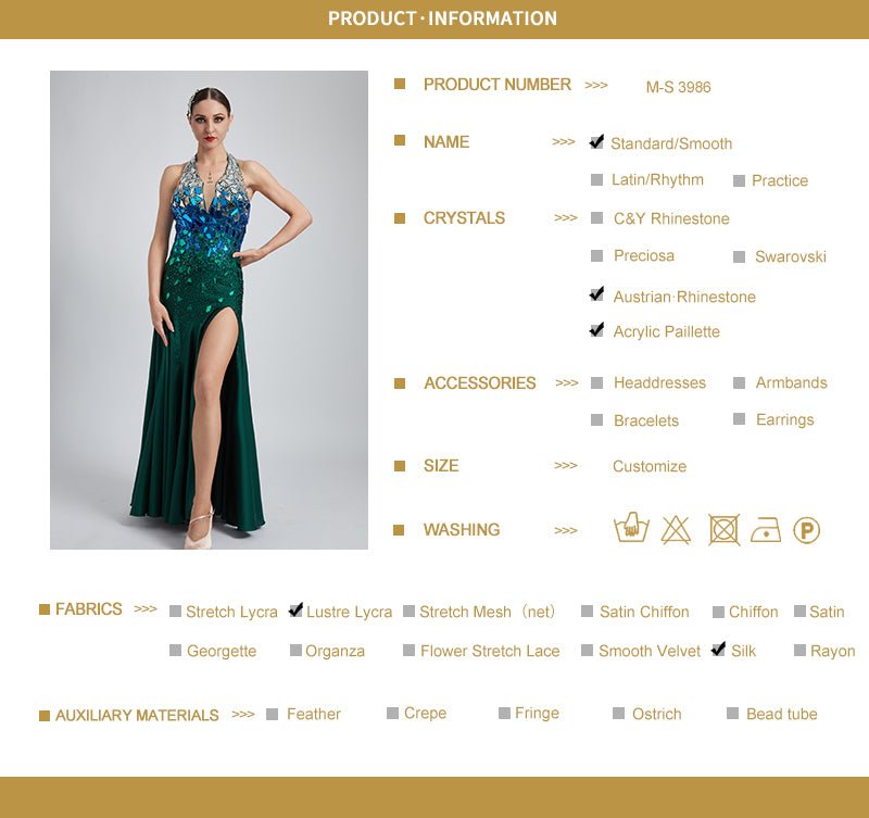 Crystalline Starry Smooth Competition Dress Standard/Smooth 