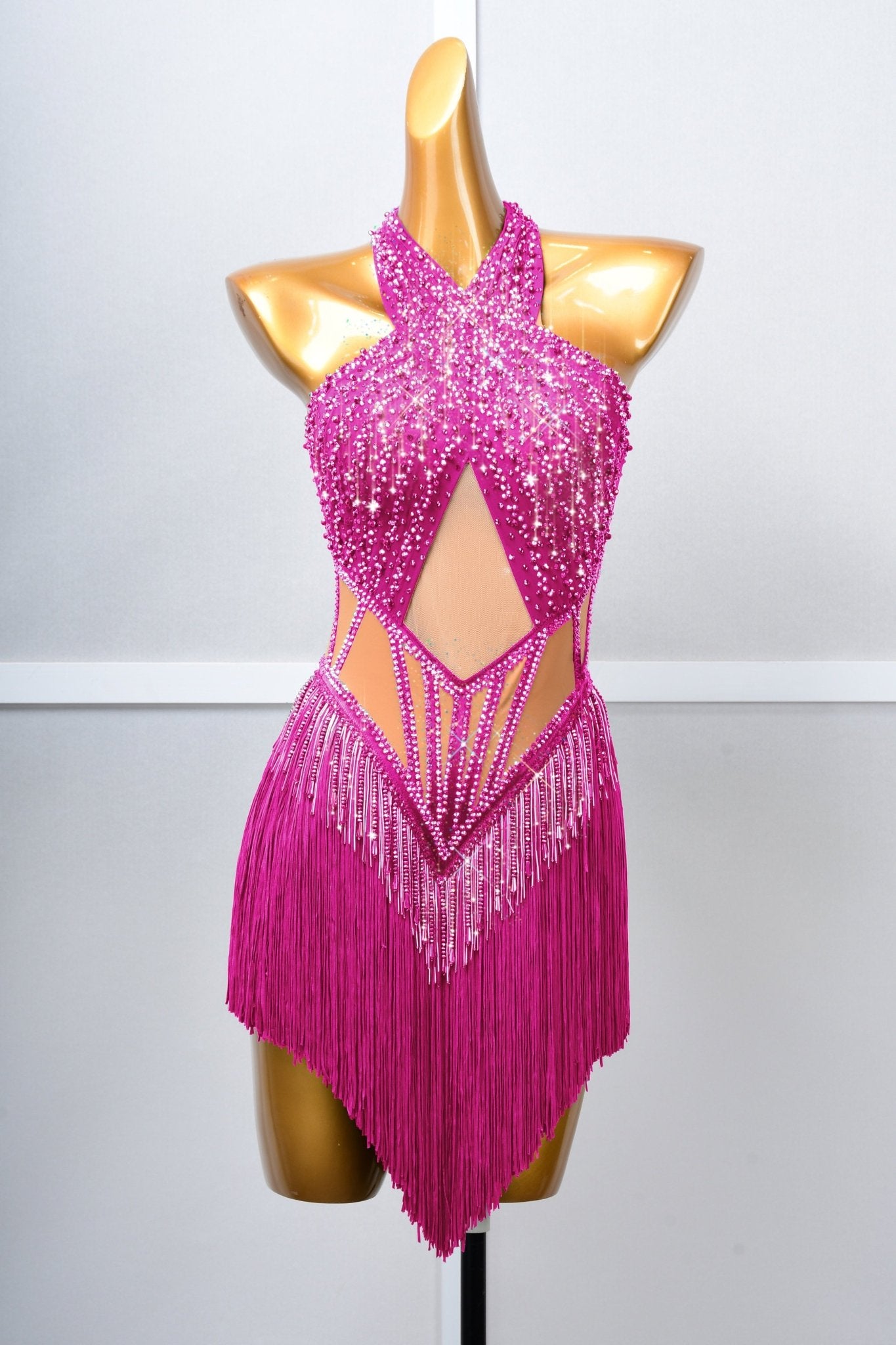 Crystallized Beads Fringe Latin Dress Latin/Rhythm 