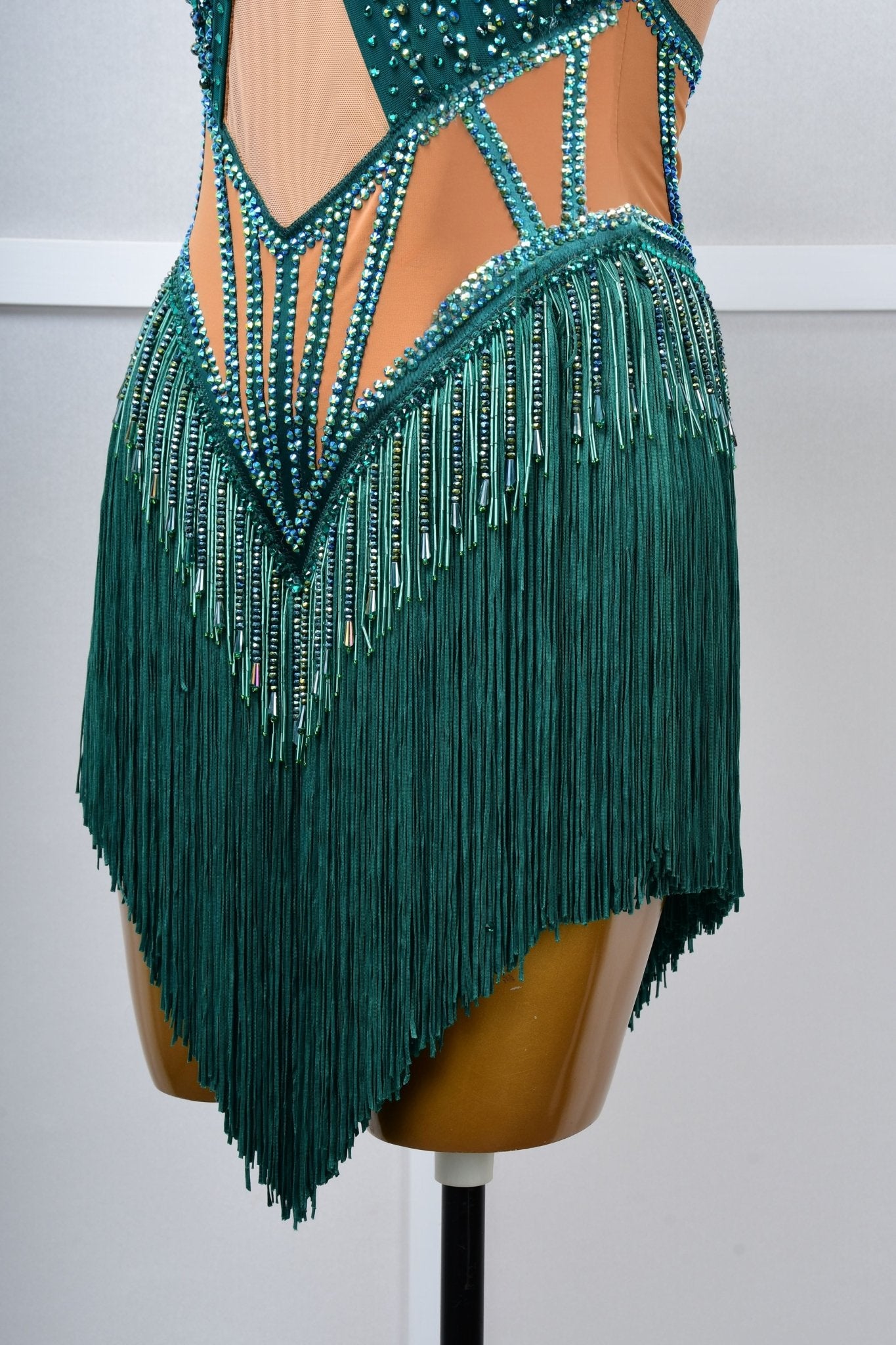 Crystallized Beads Fringe Latin Dress Latin/Rhythm 