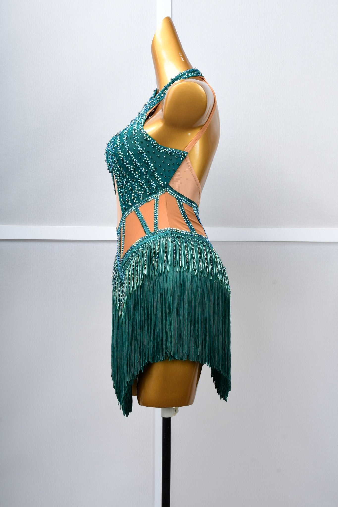 Crystallized Beads Fringe Latin Dress Latin/Rhythm 