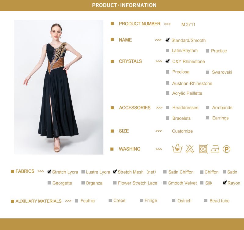 Crystallized Net Smooth Dress Standard/Smooth 