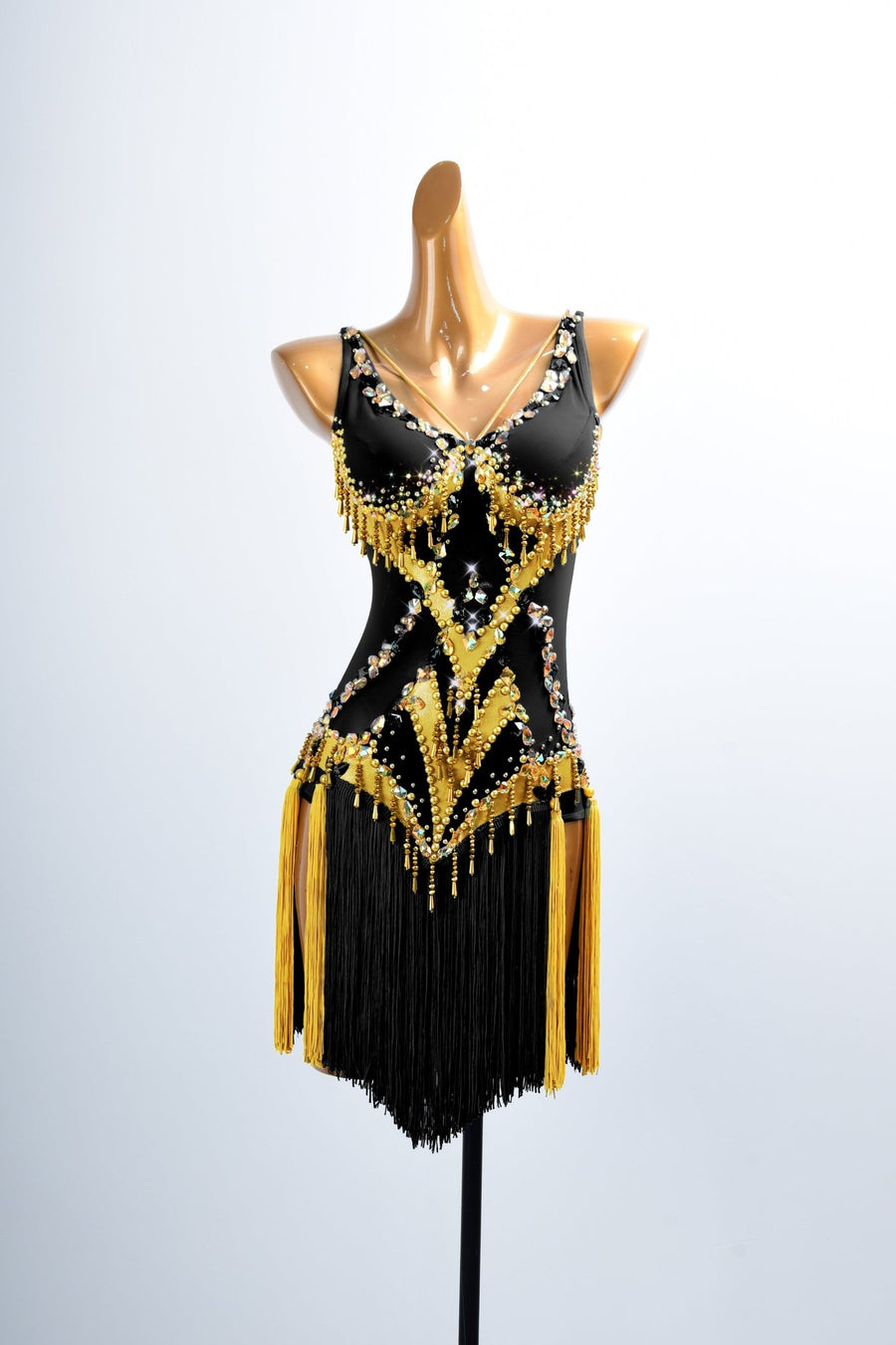 Golden Line Crystallized Fringe Latin Dress Latin/Rhythm # L5064 Unika Dancewear Golden Line Crystallized Fringe Latin Dress Latin/Rhythm # L5064 Unika Dancewear
