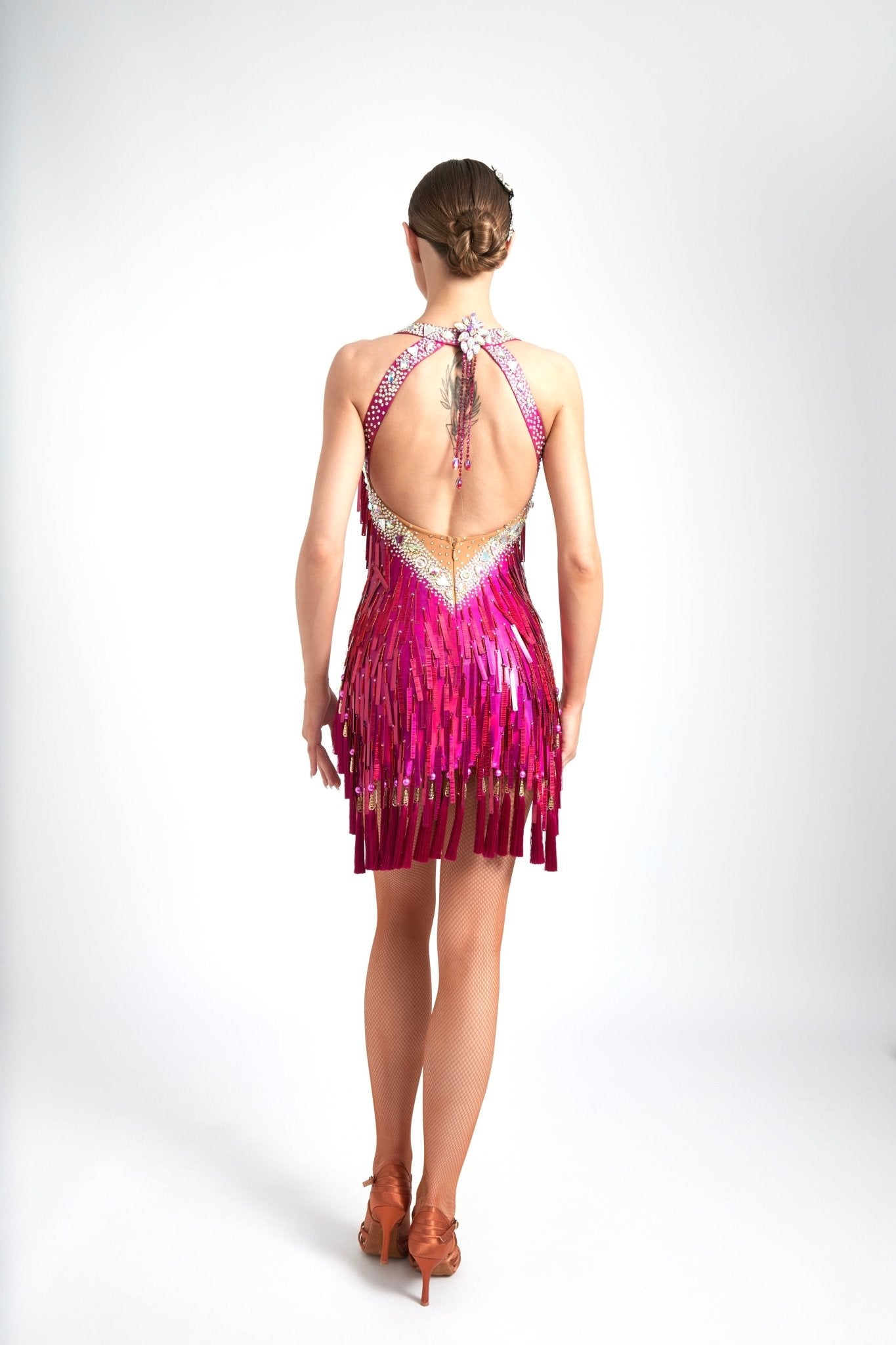 Laser Paillette Latin Performance Dress Latin/Rhythm 