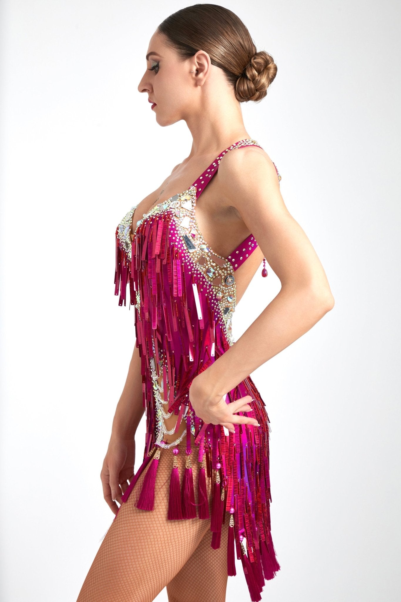 Laser Paillette Latin Performance Dress Latin/Rhythm 