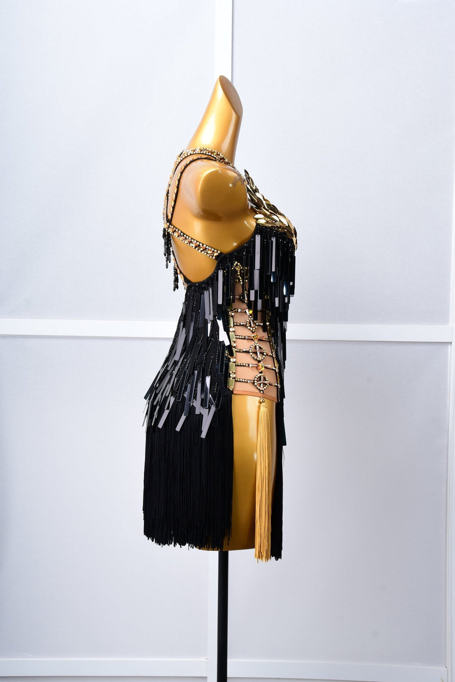 Paillette and Fringe Crystallized Latin Dress Latin/Rhythm #L6002 - Unika Dancewear