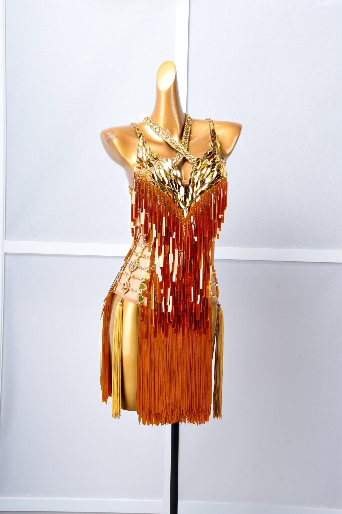 Paillette and Fringe Crystallized Latin Dress Latin/Rhythm 
